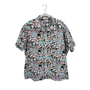 Apt. 9 blue tropical standard fit performance untucked shirt size XXL golf